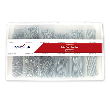 Handi-Chek Cotter Pin Asst CS ZC 1200pc DISP-CP1200